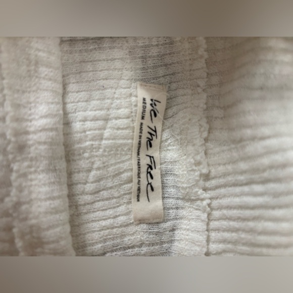Free People We the Free Oversized Cropped Thermal in White size Medium - Picture 8 of 12